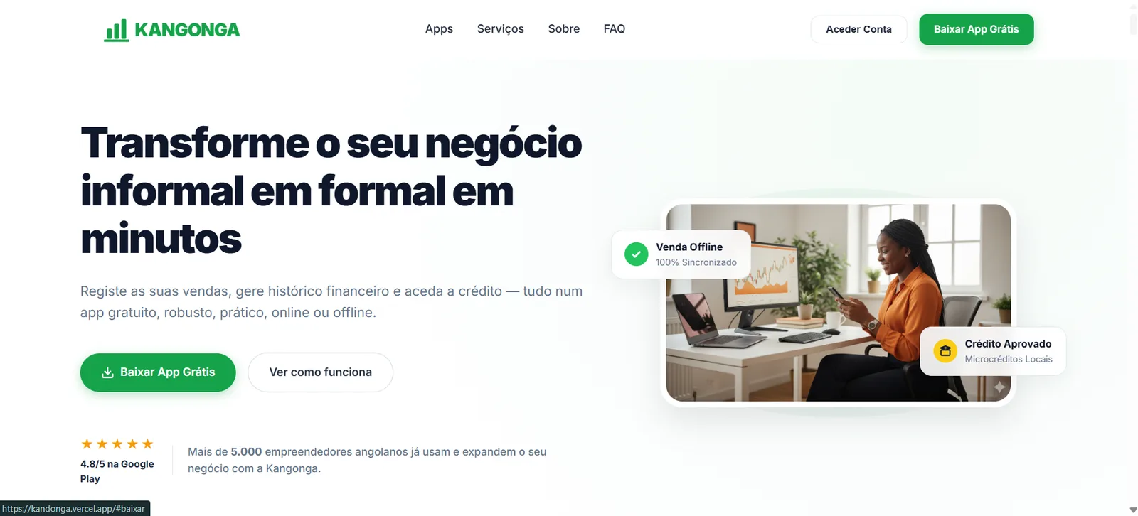 Preview do projeto Kandonga